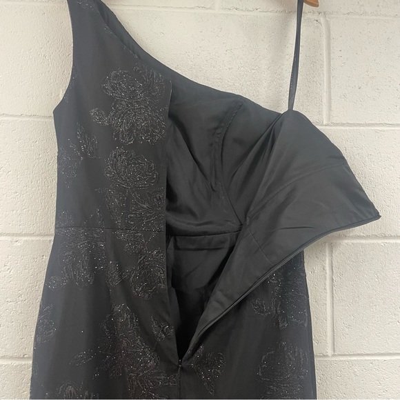 NWOT Hayley Paige Occasions Black Caviar Beaded Floral A Line Gown 52116 - Picture 7 of 15